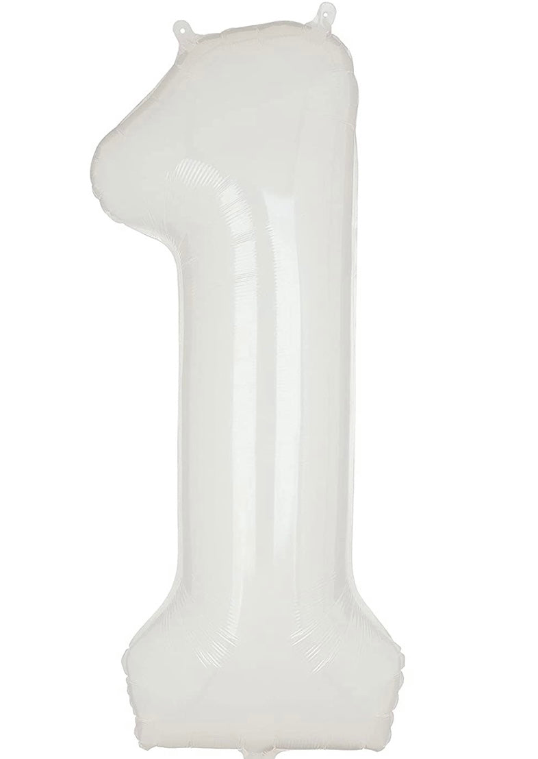 34" White Number 1 (Pack of 3)