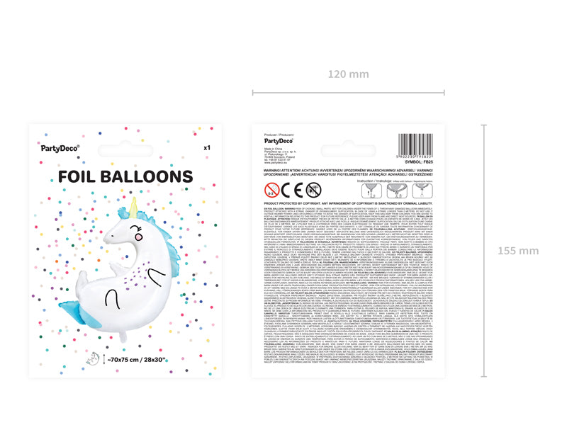 30” Foil Balloon Unicorn