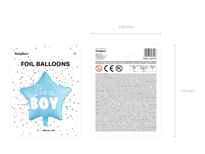 19” Foil Balloon Star - It's a boy
