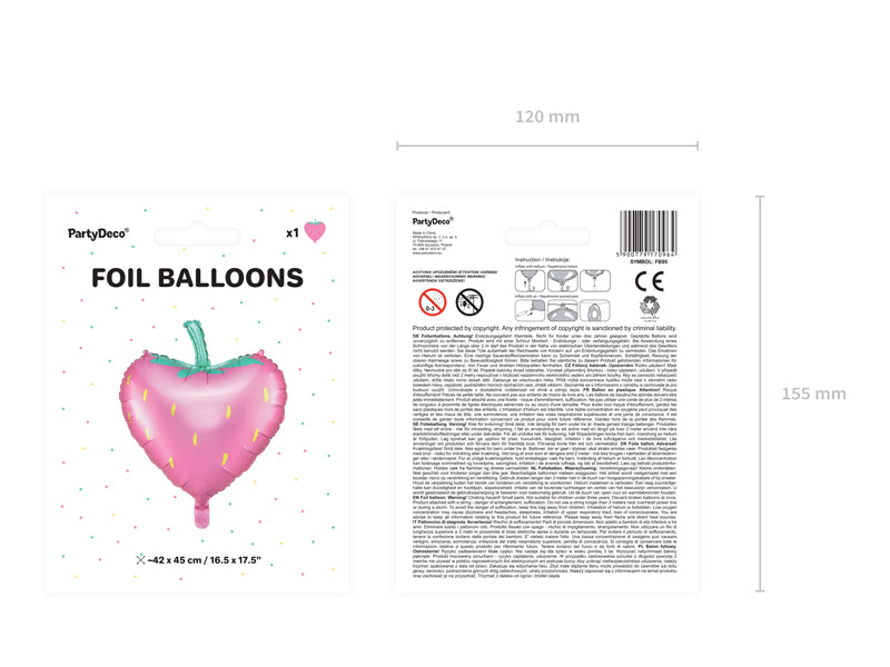 17.5” Foil Balloon Strawberry