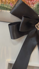 Load and play video in Gallery viewer, Satin Luxe Bow Small Black (SET of 3)- Christmas Ornament

