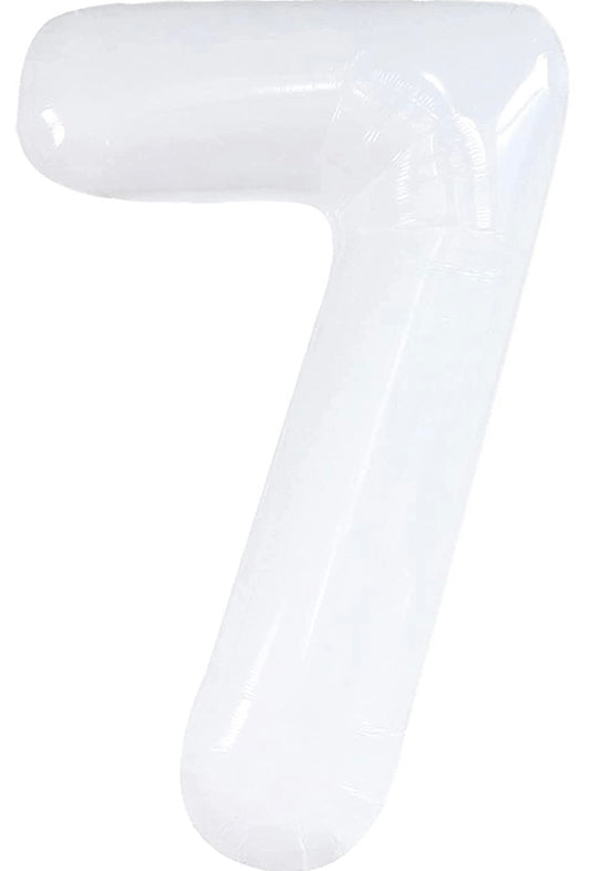 34" White Number 7 (Pack of 3)