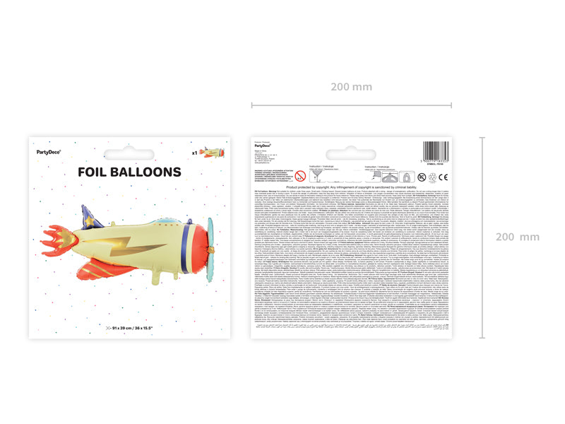 36” Foil Balloon Plane