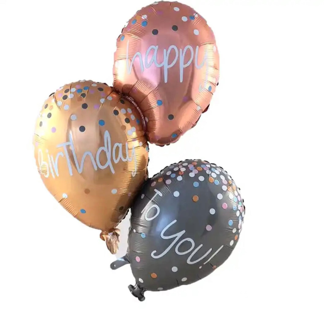 43” Jumbo Happy Birthday Foil Balloon (PACK OF 3)