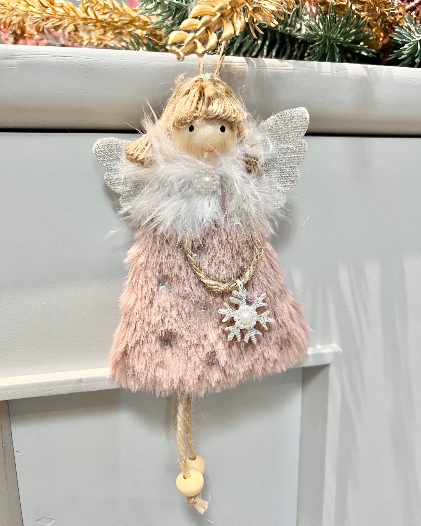 Little Fairy Christmas Ornament Pink