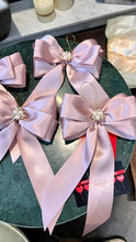 Load image into Gallery viewer, Satin Luxe Bow Small Dusty Rose (SET of 3)- Christmas Ornament

