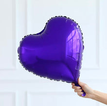 Load image into Gallery viewer, 18&quot; Purple Solid Heart (PACK of 3)
