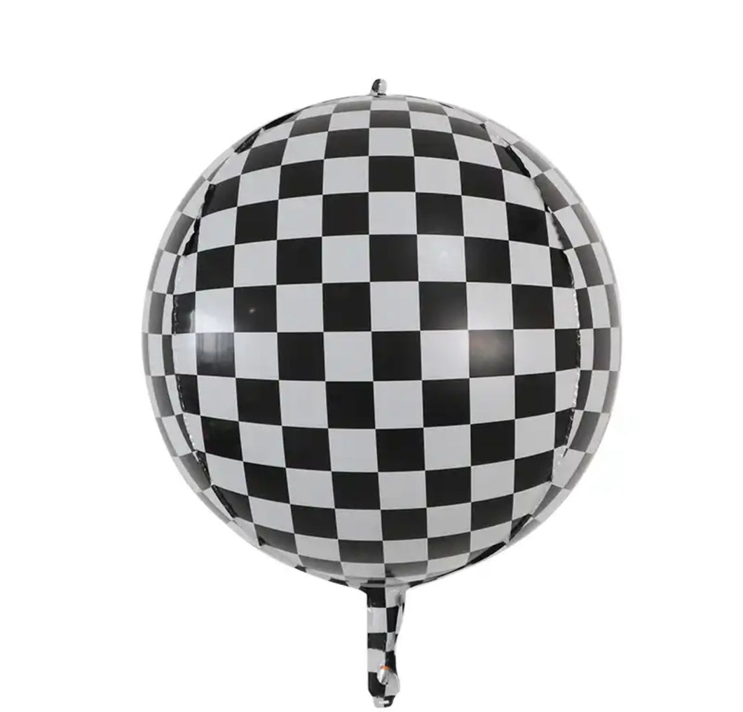 22” Race Print 4D Foil Balloon (PACK of 3)