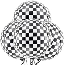 Load image into Gallery viewer, 22” Race Print 4D Foil Balloon (PACK of 3)
