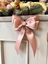 Load image into Gallery viewer, Satin Luxe Bow Small Dusty Rose (SET of 3)- Christmas Ornament
