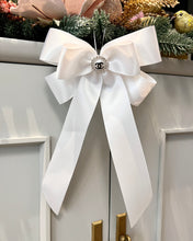 Load image into Gallery viewer, CHANEL Satin Luxe Bow Small White (SET of 3)- Christmas Ornament
