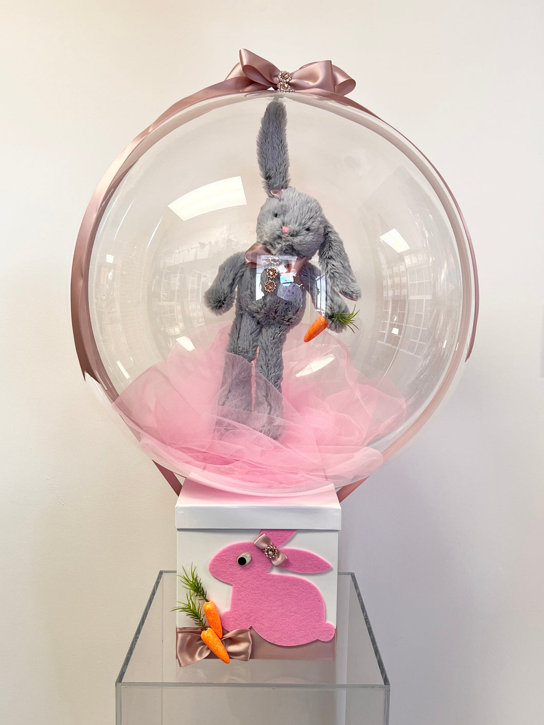 Bunny in a Bubble Balloon Box
