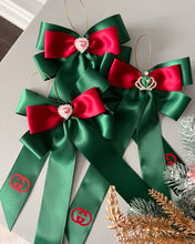 Load image into Gallery viewer, GUCCI Satin Luxe Bow Small Black (SET of 3)- Christmas Ornament
