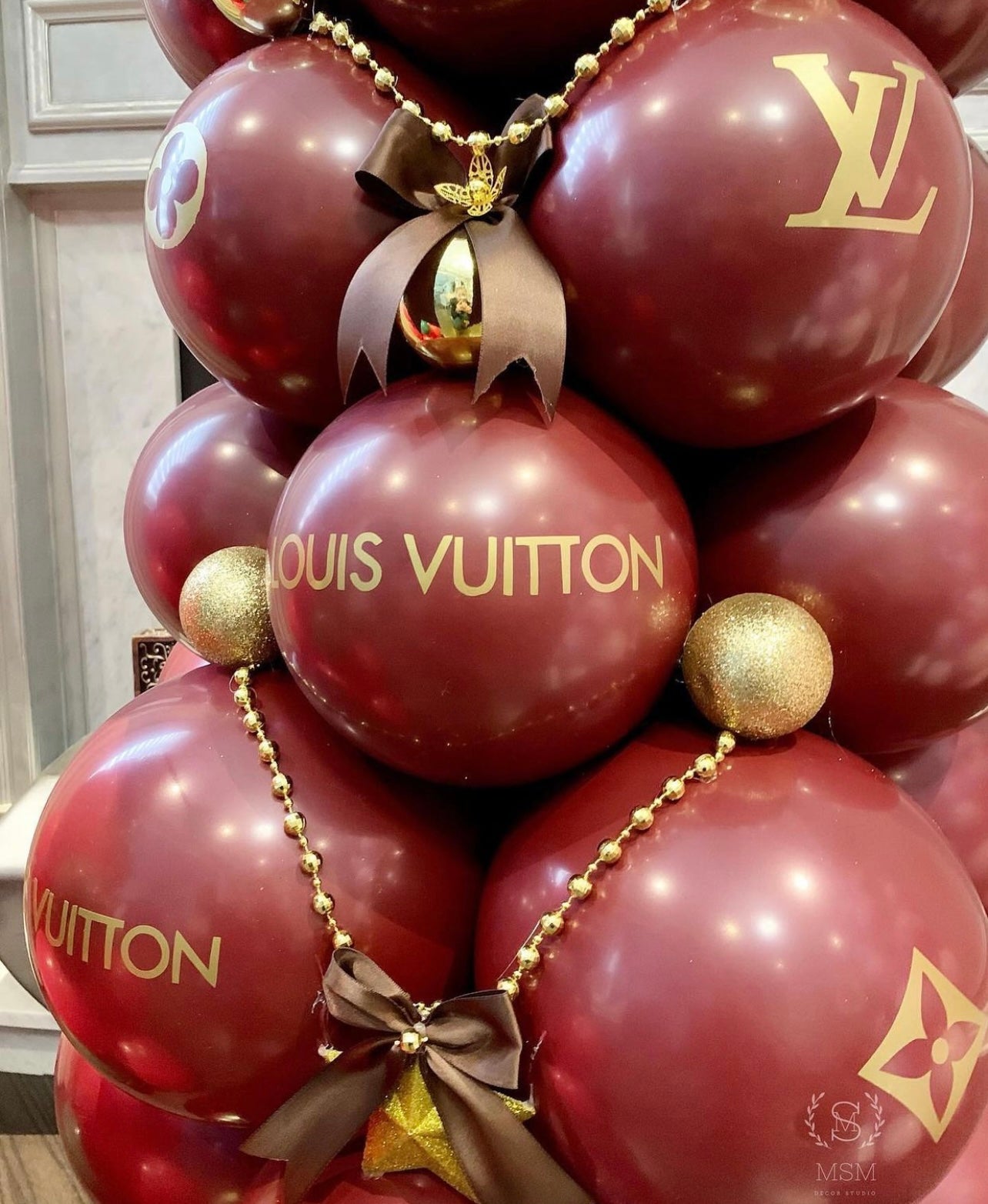 LV Inspired Christmas Balloon Tree – MSM Decor Studio