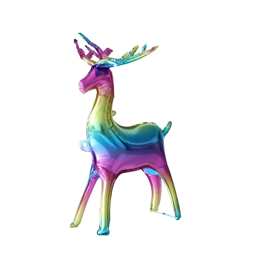 122.5 cm Foil Rainbow Reindeer (PACK of 3)