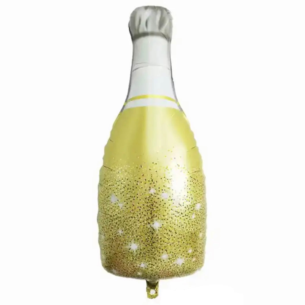 34” Gold Champagne Bottle Foil Balloon (PACK OF 3)