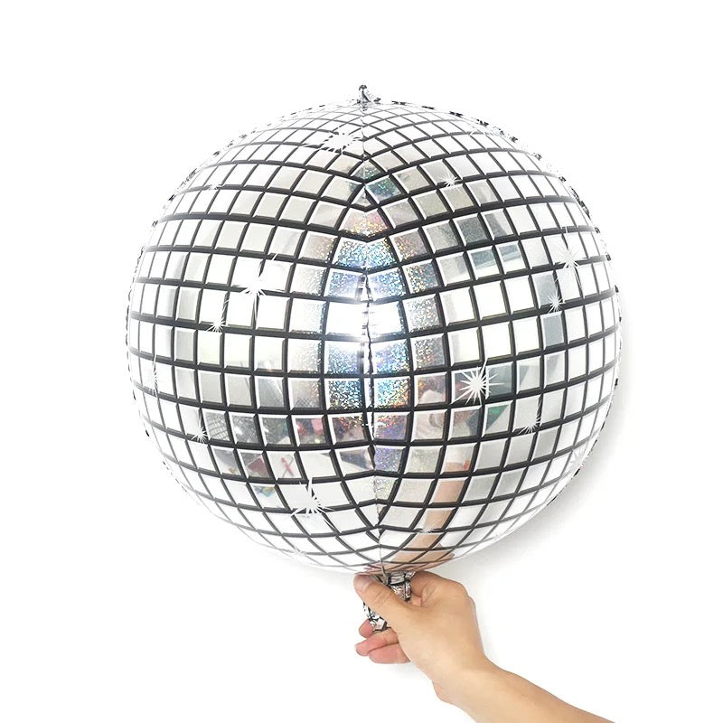 22” Disco Ball Print 4D Foil Balloon (PACK of 3)