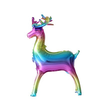 Load image into Gallery viewer, 122.5 cm Foil Rainbow Reindeer (PACK of 3)
