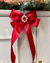 Load image into Gallery viewer, Satin Luxe Bow Small Red (SET of 3)- Christmas Ornament
