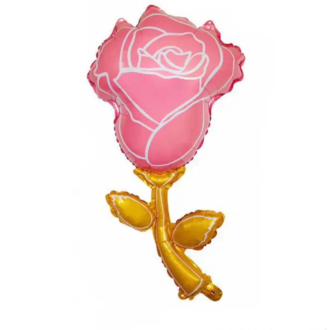 35” Pink Rose Foil Balloon (PACK OF 3)