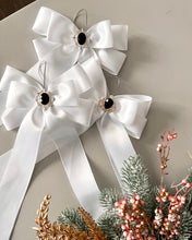 Load image into Gallery viewer, Satin Luxe Bow Small White (SET of 3)- Christmas Ornament
