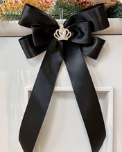 Load image into Gallery viewer, Satin Luxe Bow Small Black (SET of 3)- Christmas Ornament
